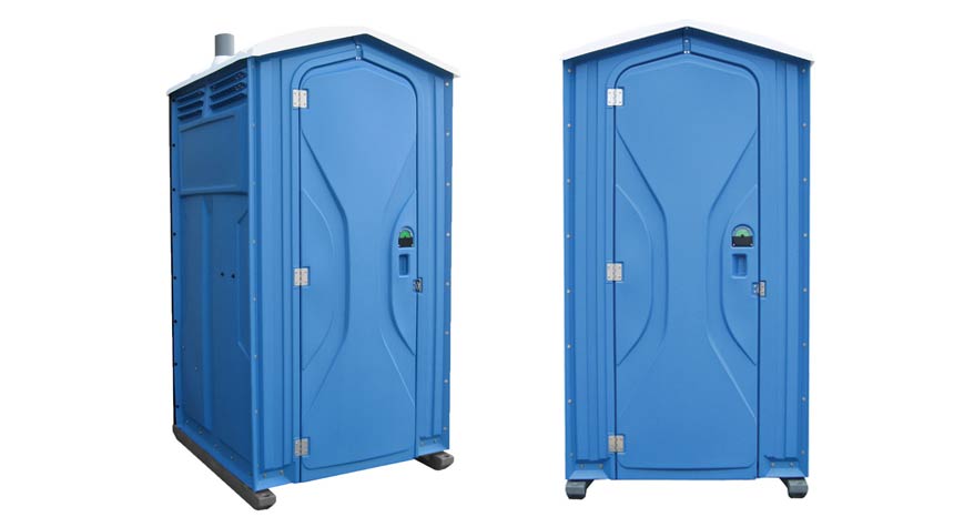Long-term porta potty units on site in Wilkes-Barre, Pennsylvania